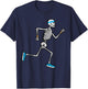 Halloween Skeleton Running Marathon Costume Men Women Kids T-Shirt - T-Shirt | Navy