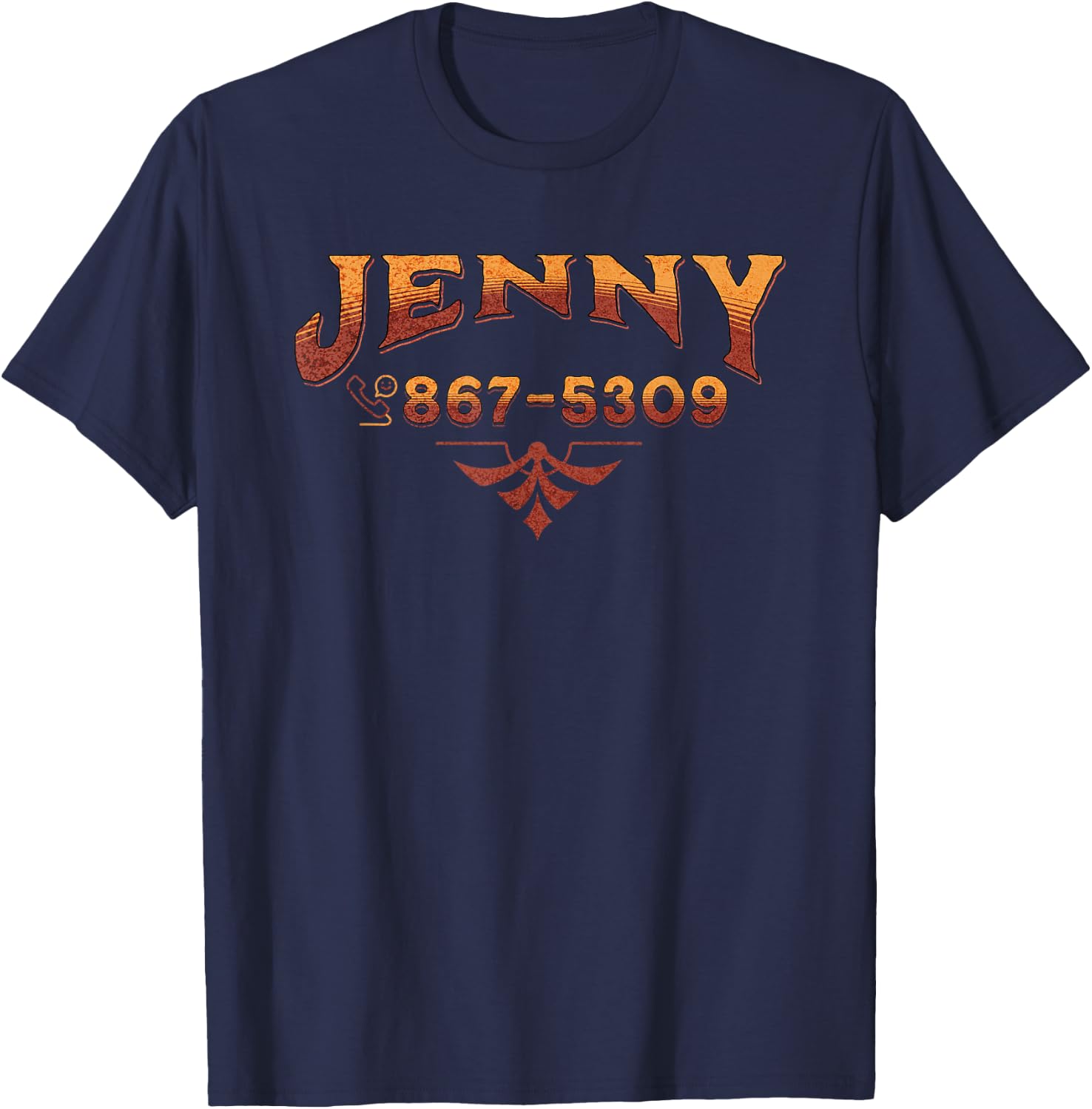Jenny Phone Number 867-5309 Funny Rock Music Gifts T-Shirt - T-Shirt | Navy