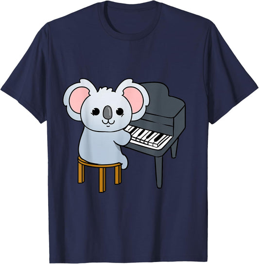 Koala Playing Piano T-Shirt - T-Shirt | Navy