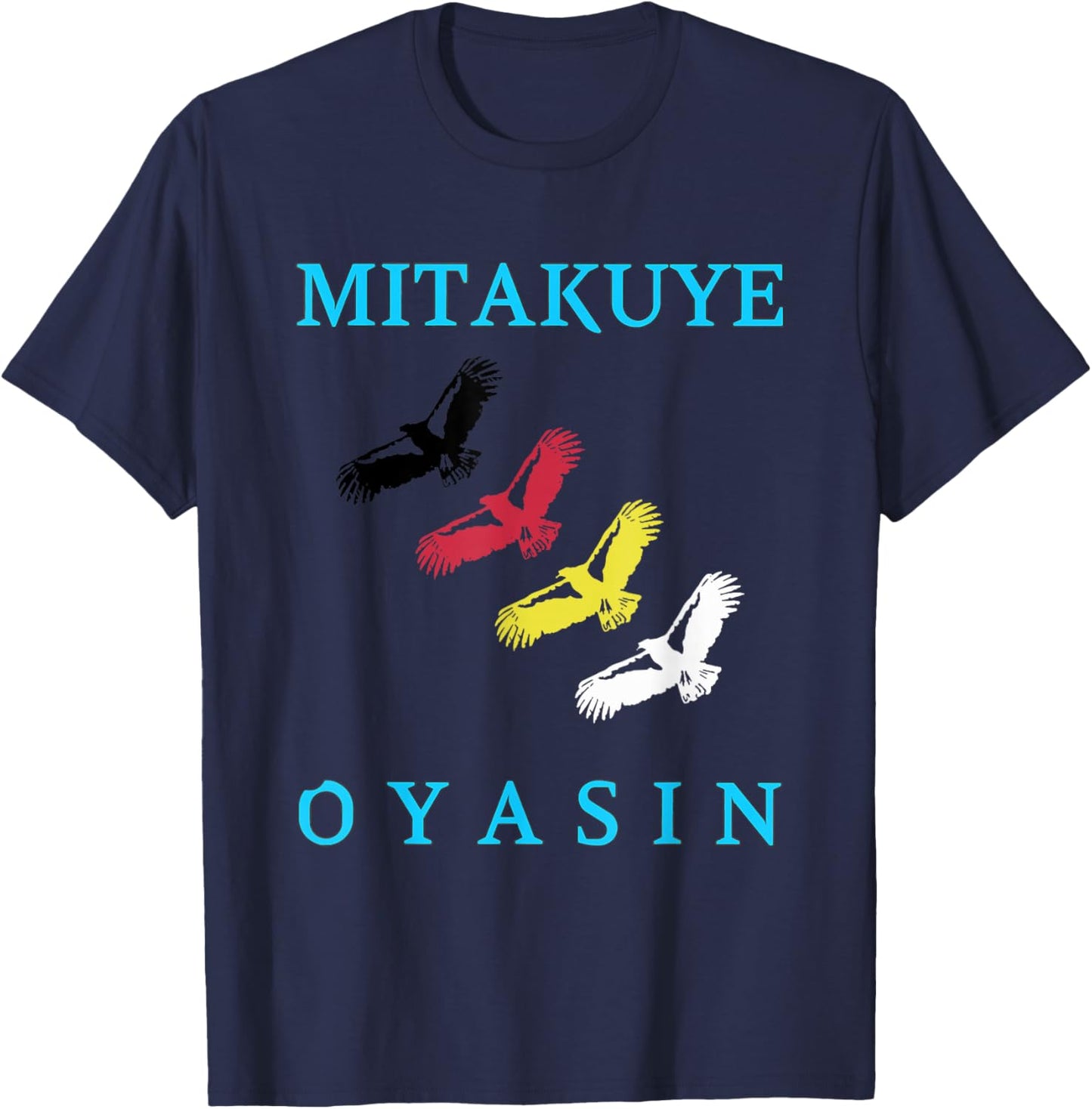 Mitakuye Oyasin Indian Culture - Oglala Lakota Sioux Chief T-Shirt - T-Shirt | Navy
