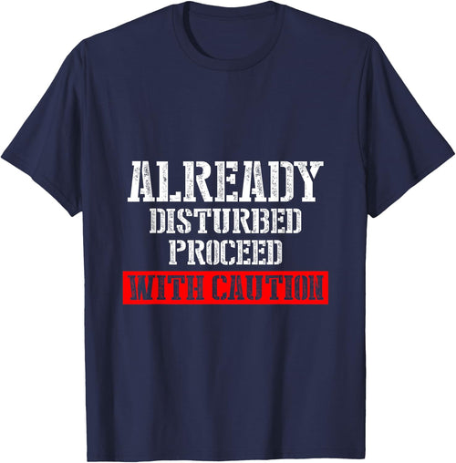 ALREADY DISTURBED PROCEED WITH CAUTION Women's Black Casual Classic Vacation