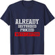 ALREADY DISTURBED PROCEED WITH CAUTION Women's Black Casual Classic Vacation T-Shirt - T-Shirt | Navy