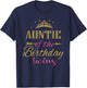 Auntie Of The Birthday Twins Kids Party T-Shirt - T-Shirt | Navy