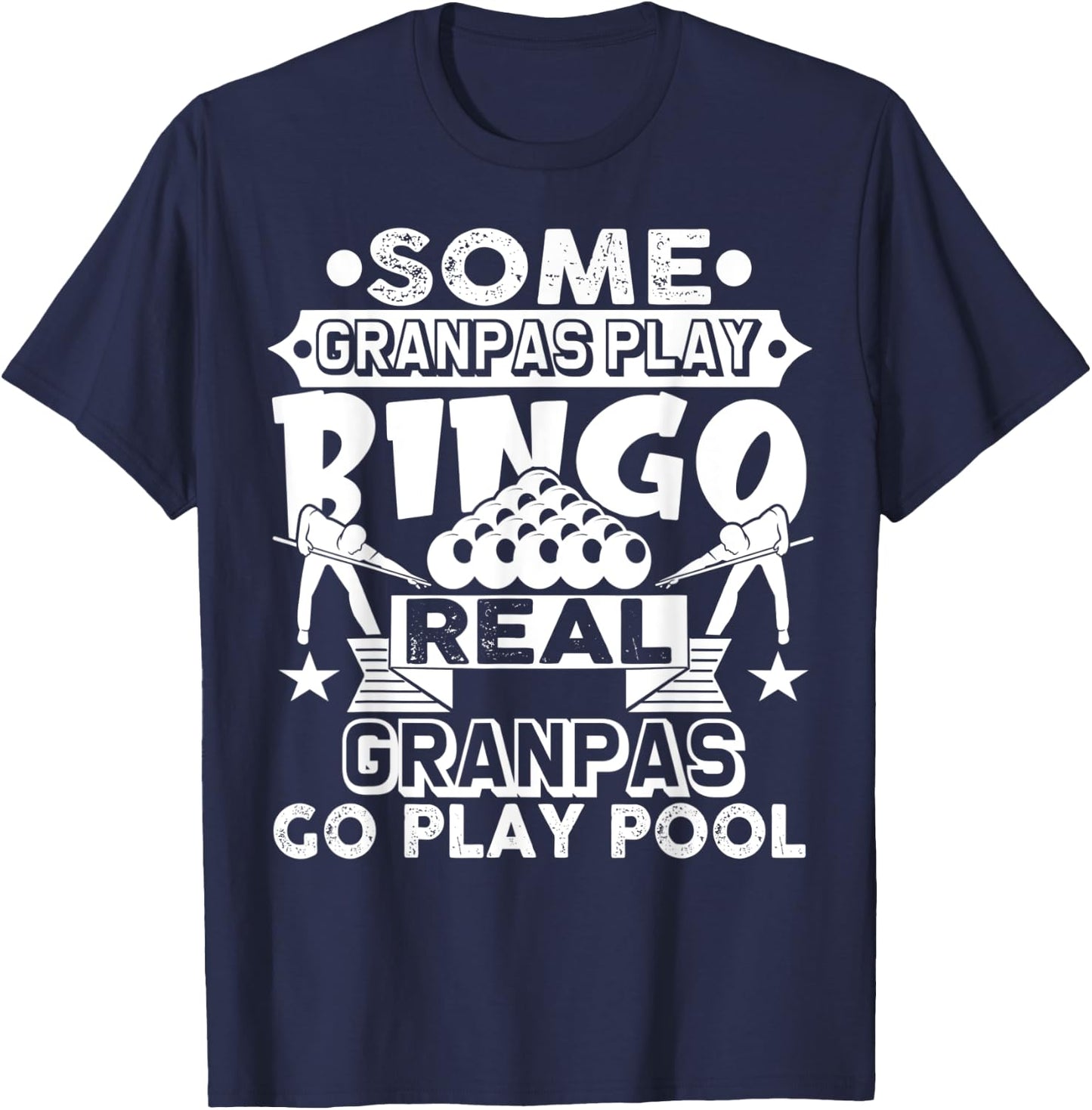 Grandpa Billiards Shirt Grandpa Billiards Gift Pool Player T-Shirt - T-Shirt | Navy