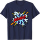 WHAM Comic Book Pop Art Fun Superhero Design T-Shirt - T-Shirt | Navy