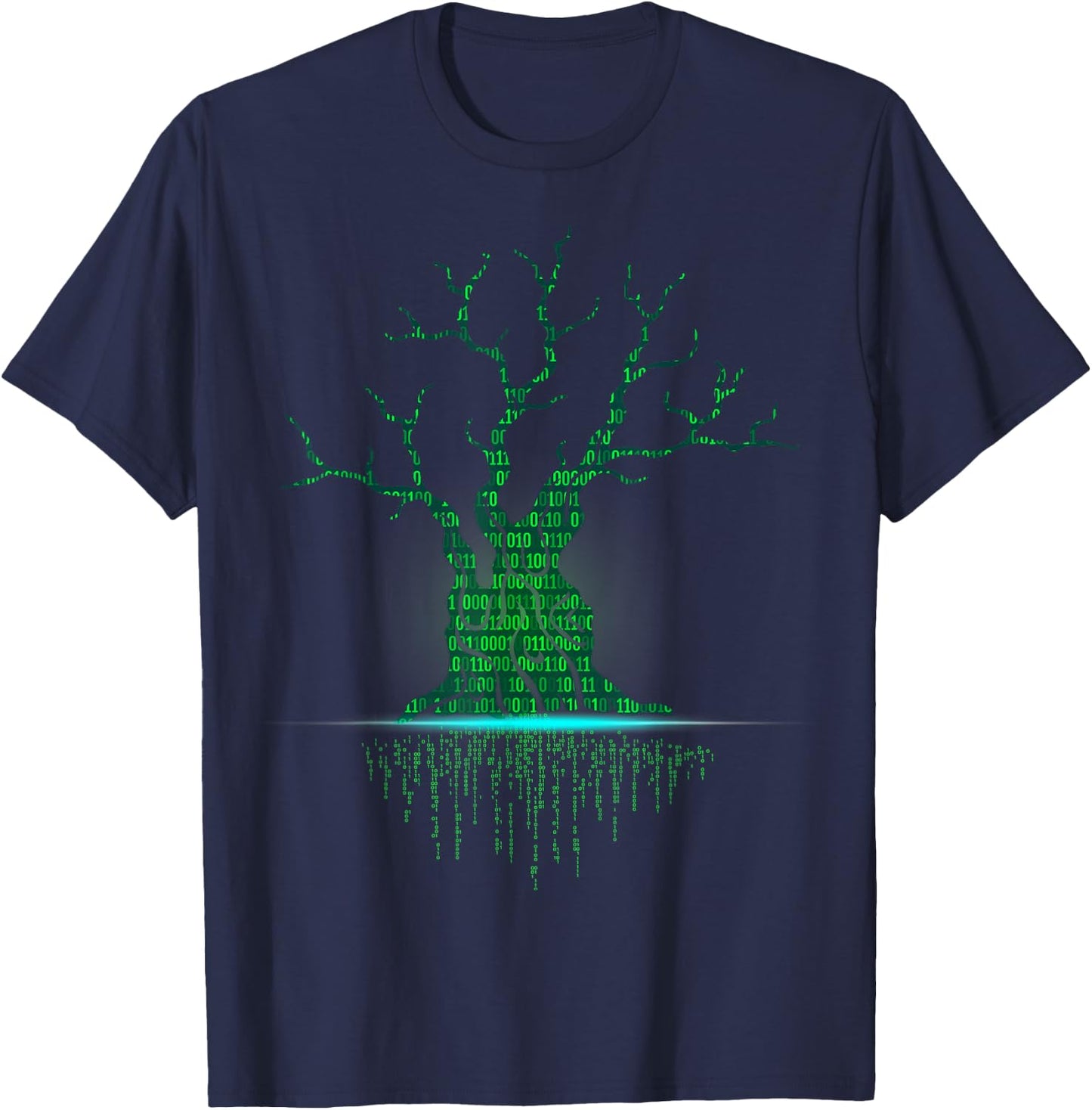 Binary Tree Computer Coding Software Programmer Developer T-Shirt - T-Shirt | Navy