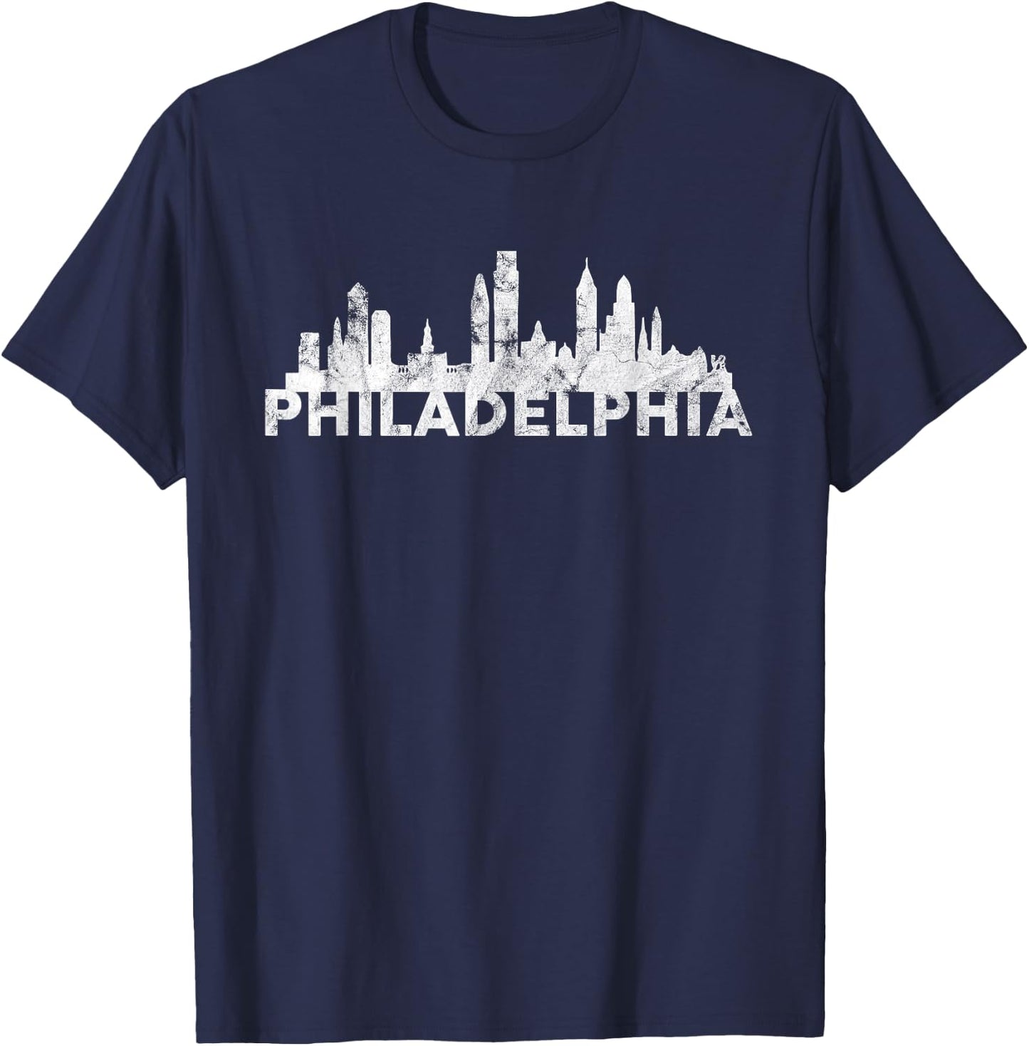 Love Philadelphia Skyline Downtown Cityscape Philly Souvenir T-Shirt - T-Shirt | Navy