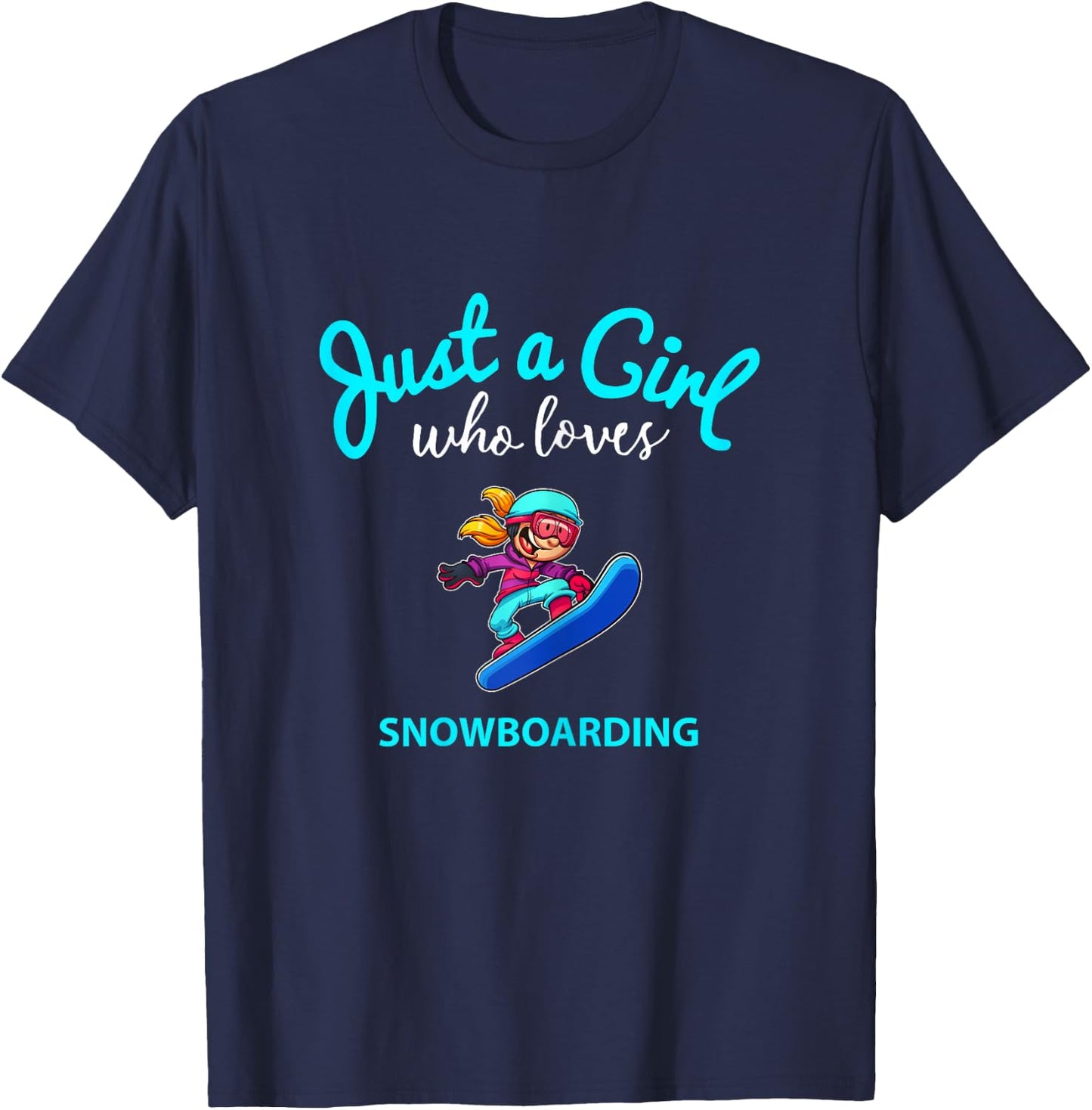 Snowboard Jersey for Girls | Children's Snowboarding T-Shirt - T-Shirt | Navy