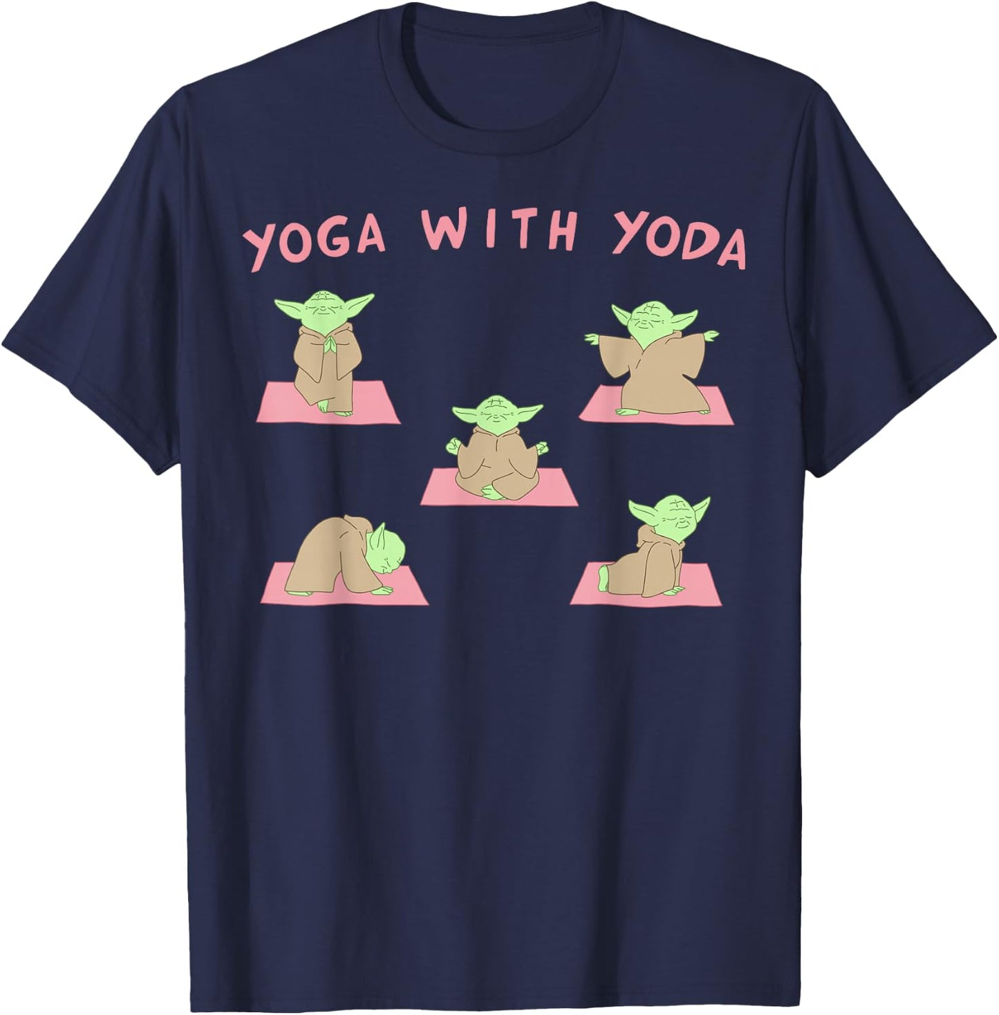Star Wars Yoga With Yoda T-Shirt - T-Shirt | Navy