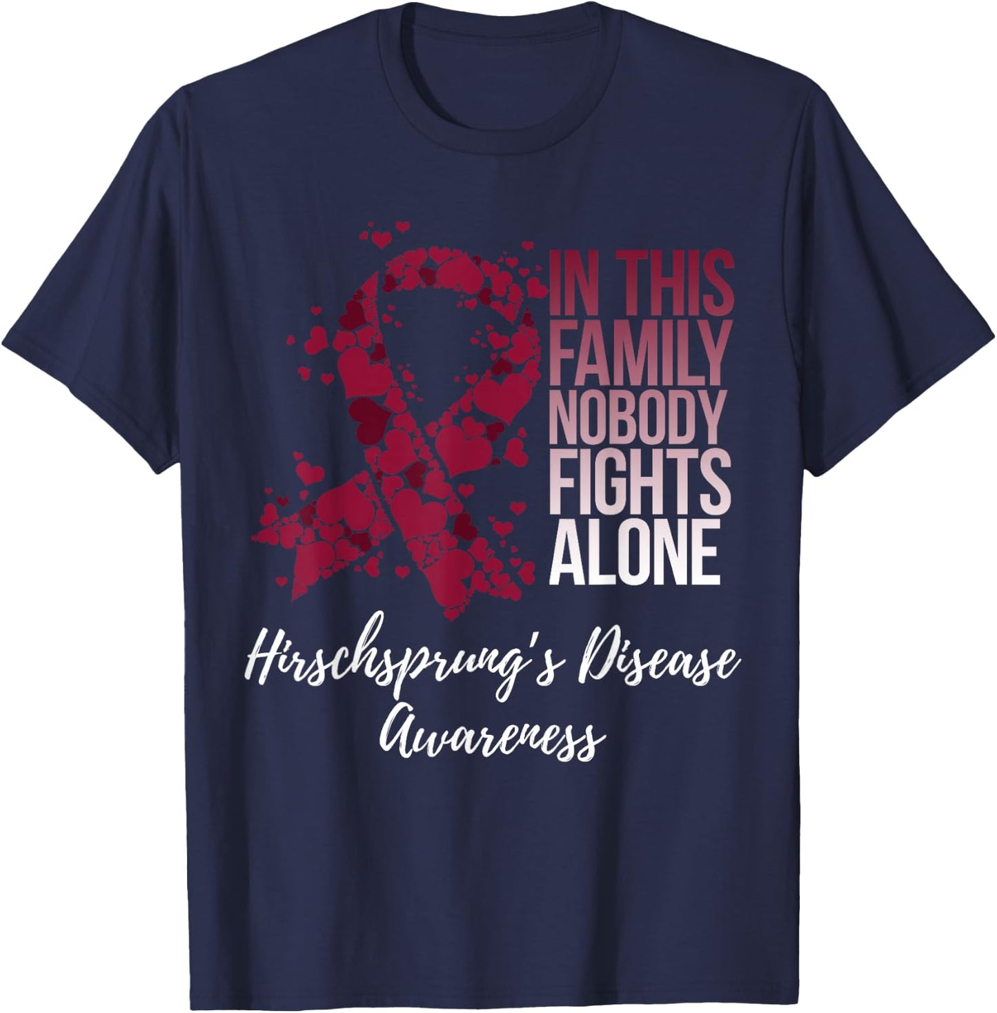 Family Support Hirschsprung’s Disease Awareness T-Shirt - T-Shirt | Navy