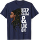 Funny Black Melanin Dreadlocks Gift Cute Afro Loc Girl Women T-Shirt - T-Shirt | Navy