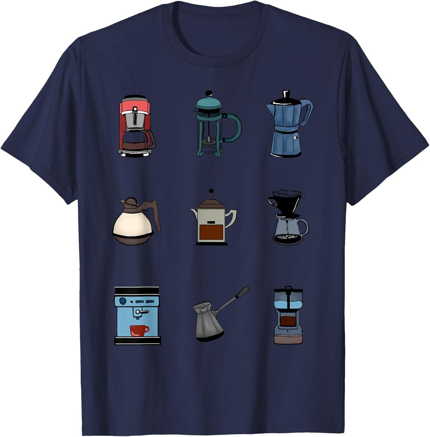 Coffee Maker Coffee Lover Best Coffee T-Shirt - T-Shirt | Navy