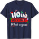 Funny Ho Ho Holy sh-t 2021 What A Year Santa Pajamas T-Shirt - T-Shirt | Navy