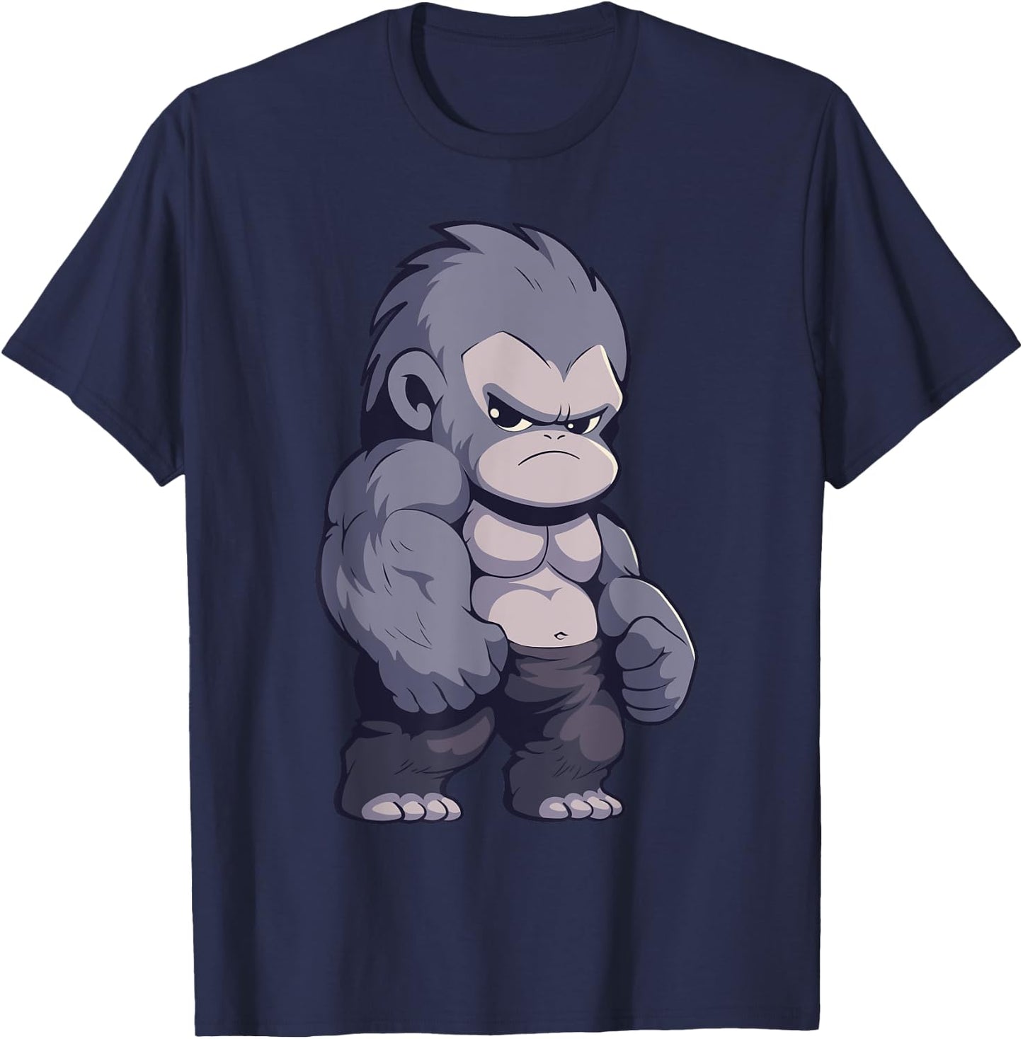 Buff Alpha Silverback Gorilla Ape Design Boxing Gorilla Gym T-Shirt - T-Shirt | Navy