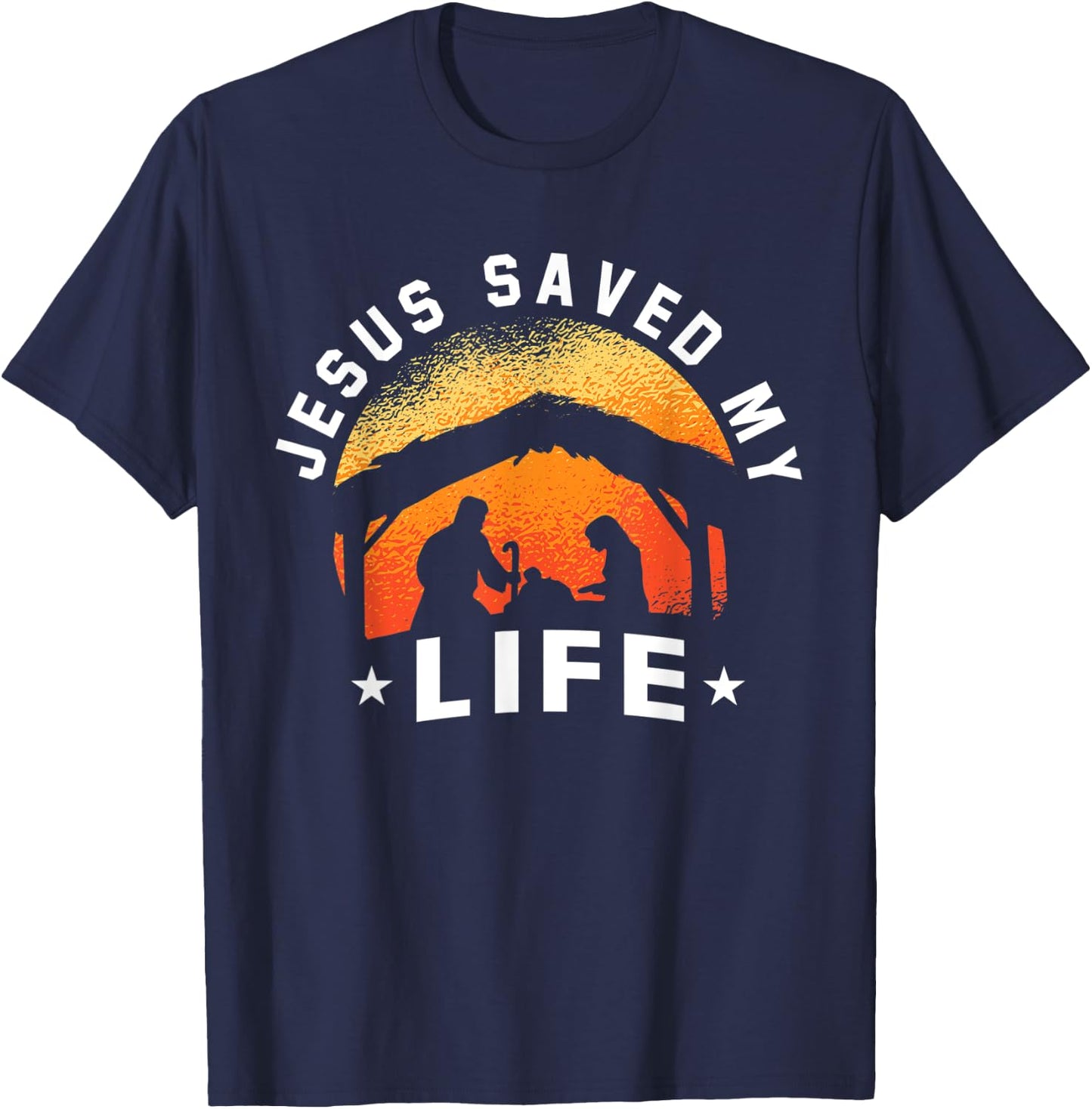 Jesus Christ Christianity Gifts Jesus Saved My Life T-Shirt - T-Shirt | Navy