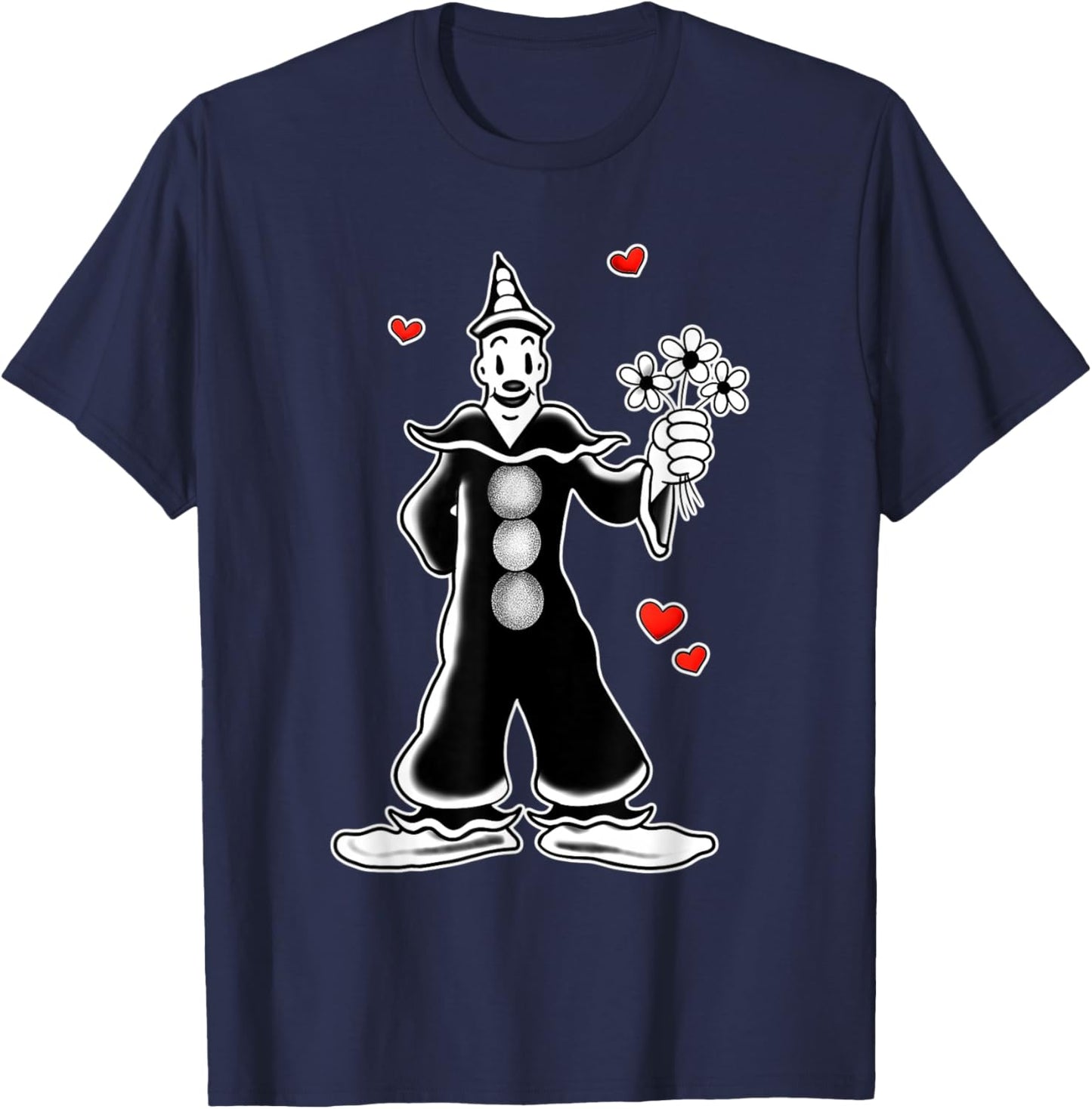 Koko the Clown Love x Flowers x Hearts T-Shirt - T-Shirt | Navy