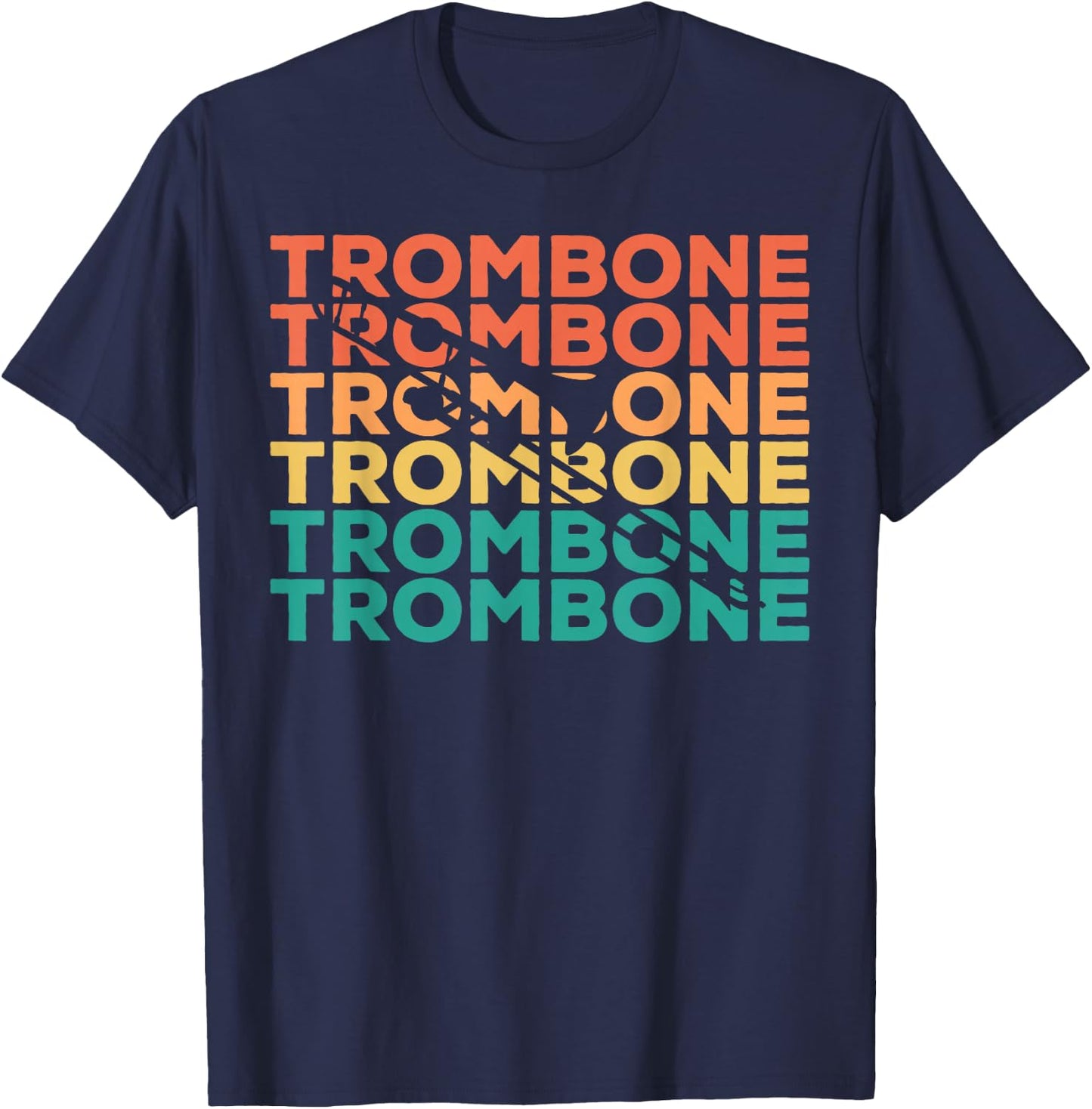 Retro Vintage Trombone Gift Trombone Players T-Shirt - T-Shirt | Navy