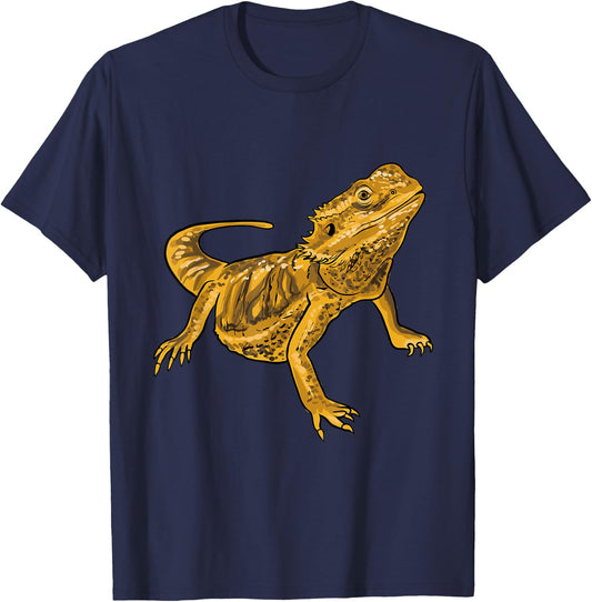 Cute Bearded Dragon Lover Gift Owner Love T-Shirt - T-Shirt | Navy