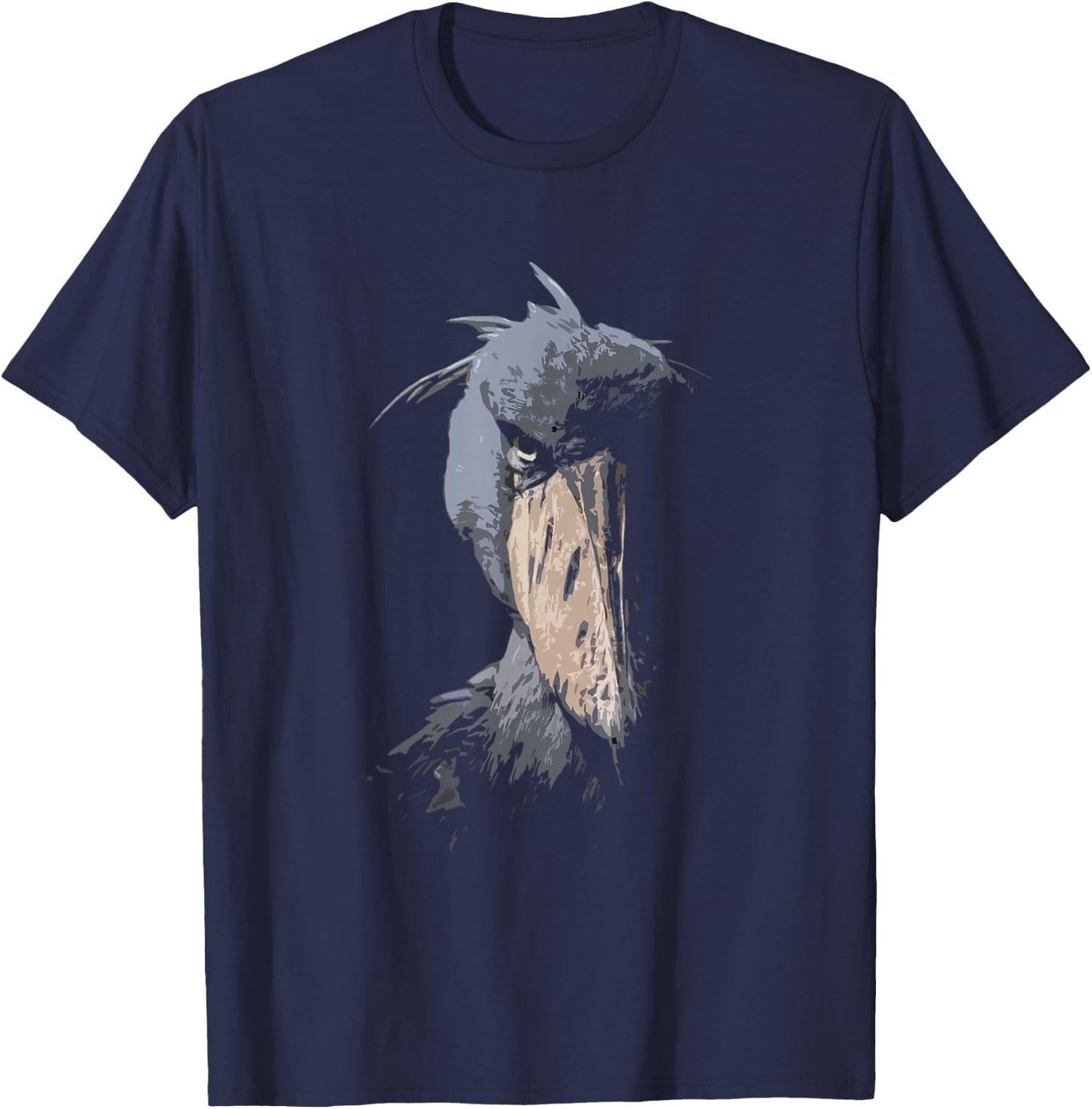 Shoebill African Bird Aztec Mayan Bird Lover Cool Distressed T-Shirt - T-Shirt | Navy