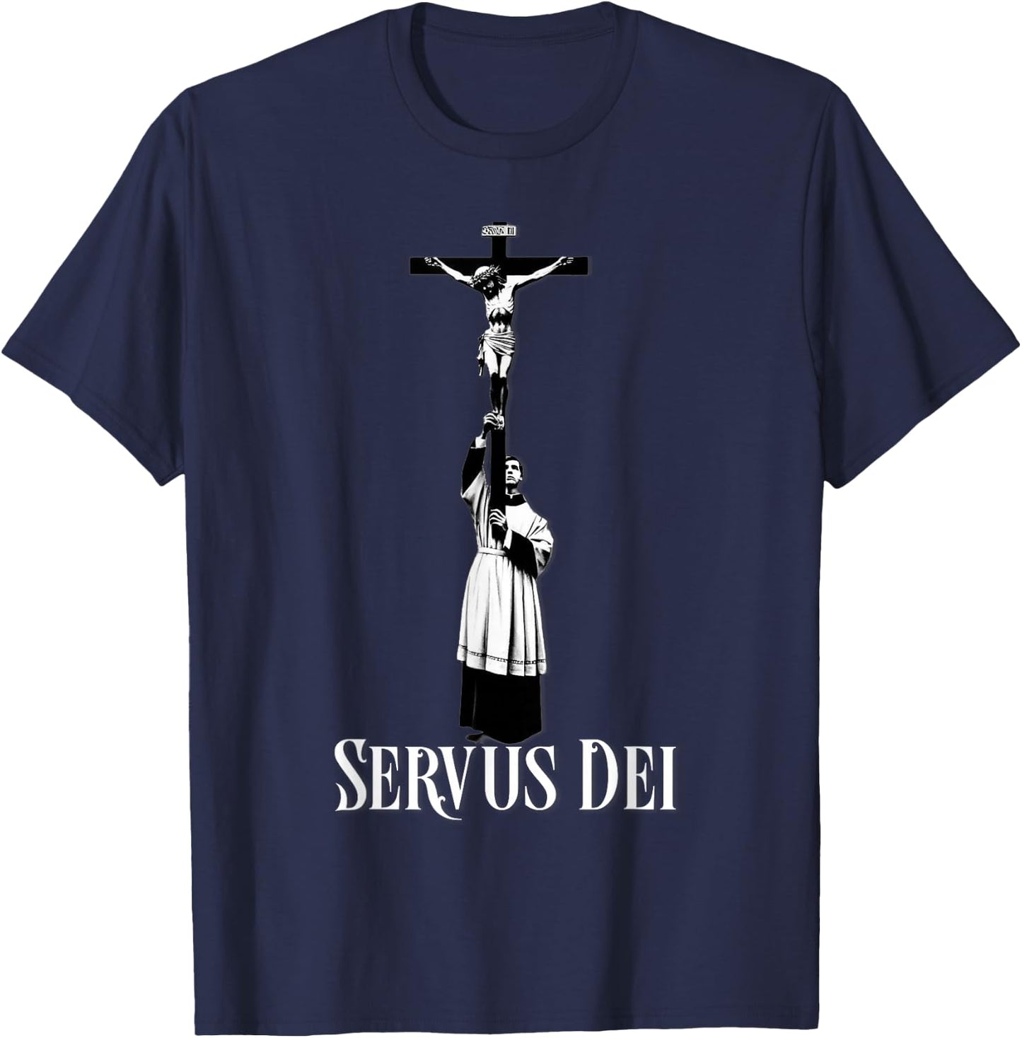 Catholic Altar Server Latin Mass T-Shirt - T-Shirt | Navy