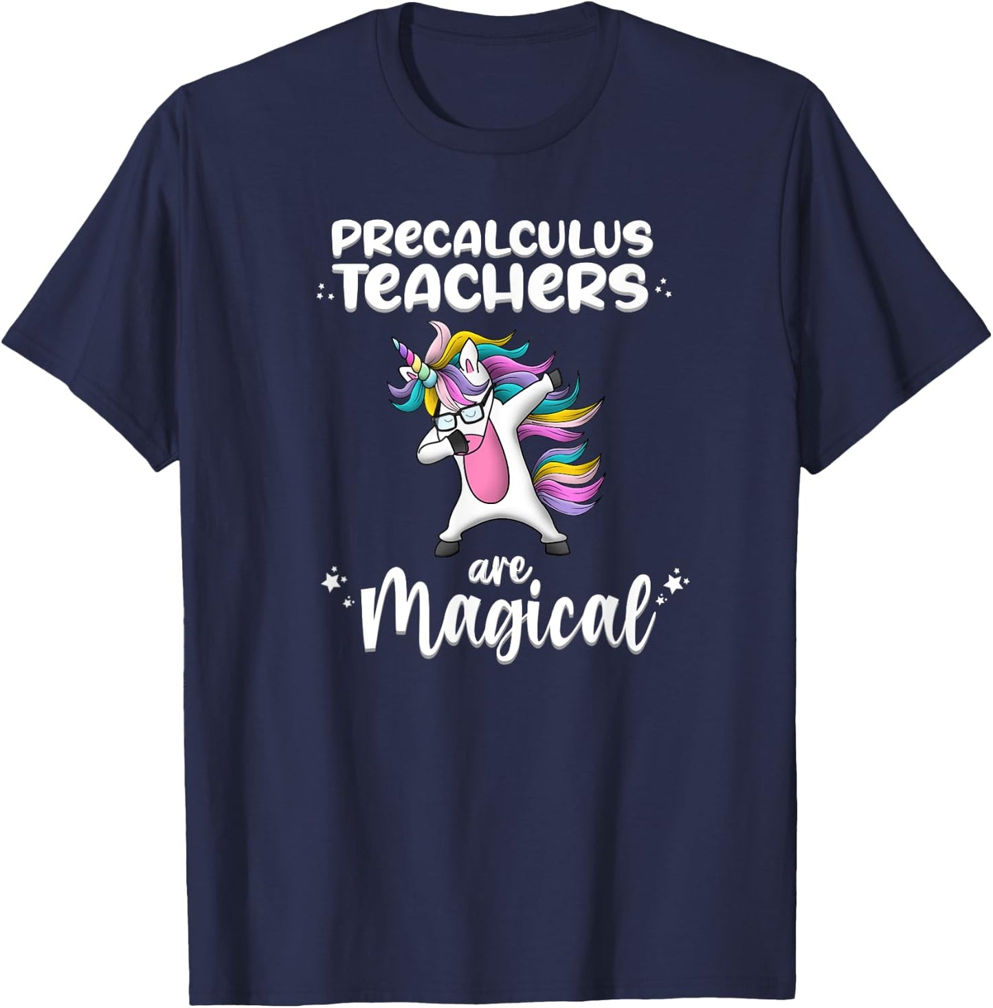 Unicorn Precalculus Love Funny School Teacher Magical Women Girls Kids T-Shirt - T-Shirt | Navy