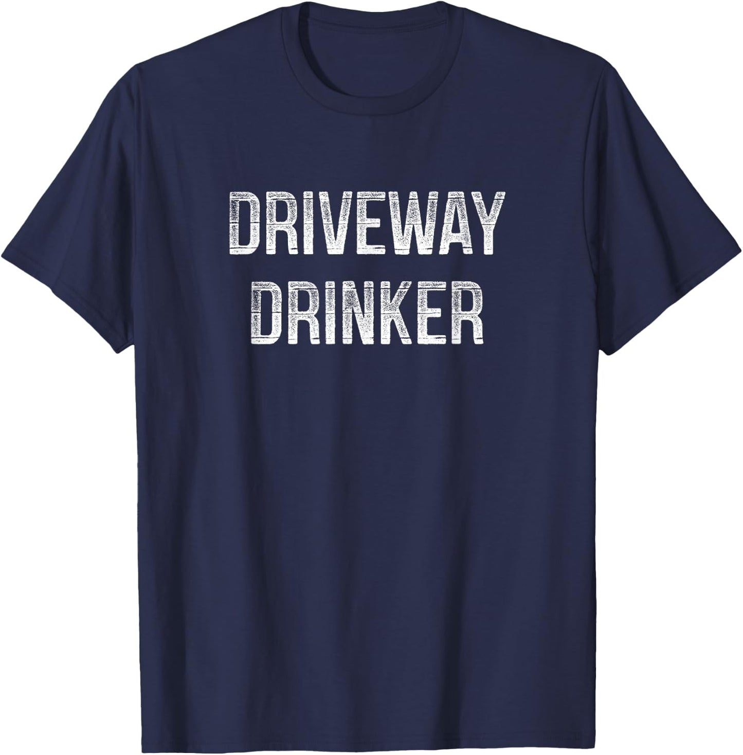 Driveway Drinker - Retro Style T-Shirt - T-Shirt | Navy