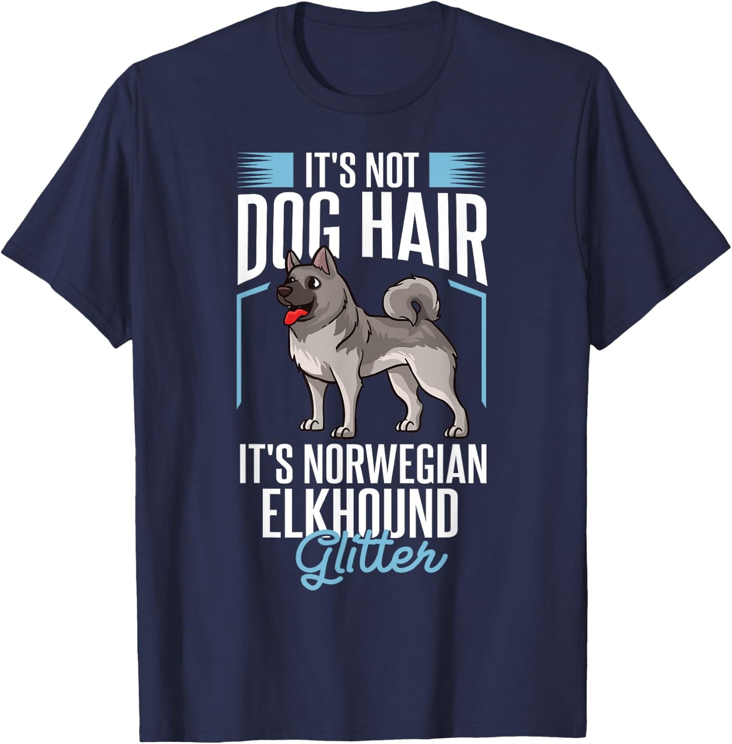 Norwegian Elkhound Dog Gift Puppies Owner Lover T-Shirt - T-Shirt | Navy