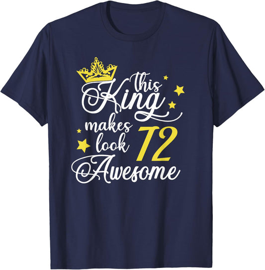 72nd Birthday Gifts 72 Birthday Party Ideas Funny T-Shirt - T-Shirt | Navy