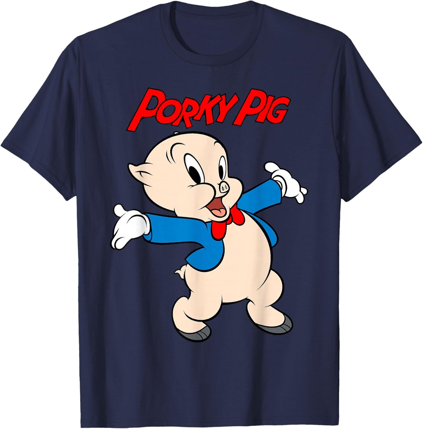 Looney Tunes Porky Pig Vintage Portrait T-Shirt - T-Shirt | Navy