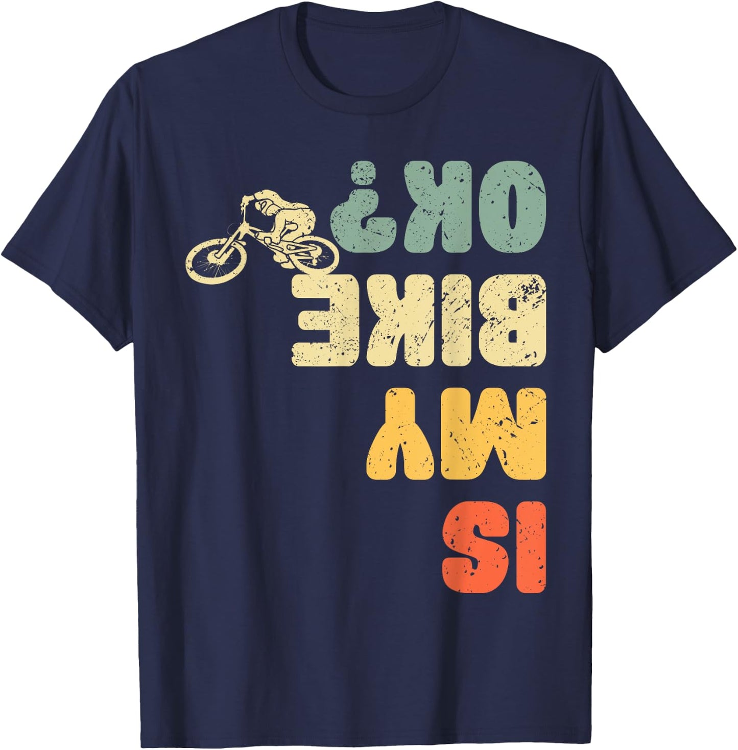 Retro Is My Bike Ok Youth Kids Vintage Cycling T-Shirt - T-Shirt | Navy