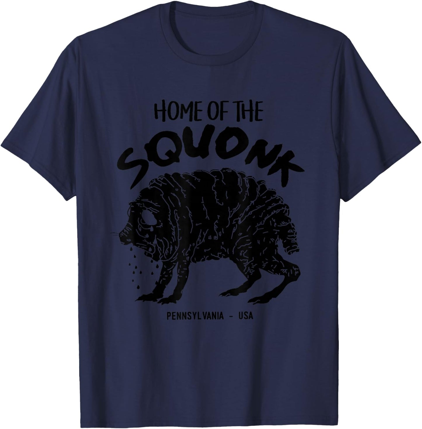 Home of the Squonk Monster Pennsylvania USA Sad Emo Cryptid T-Shirt - T-Shirt | Navy