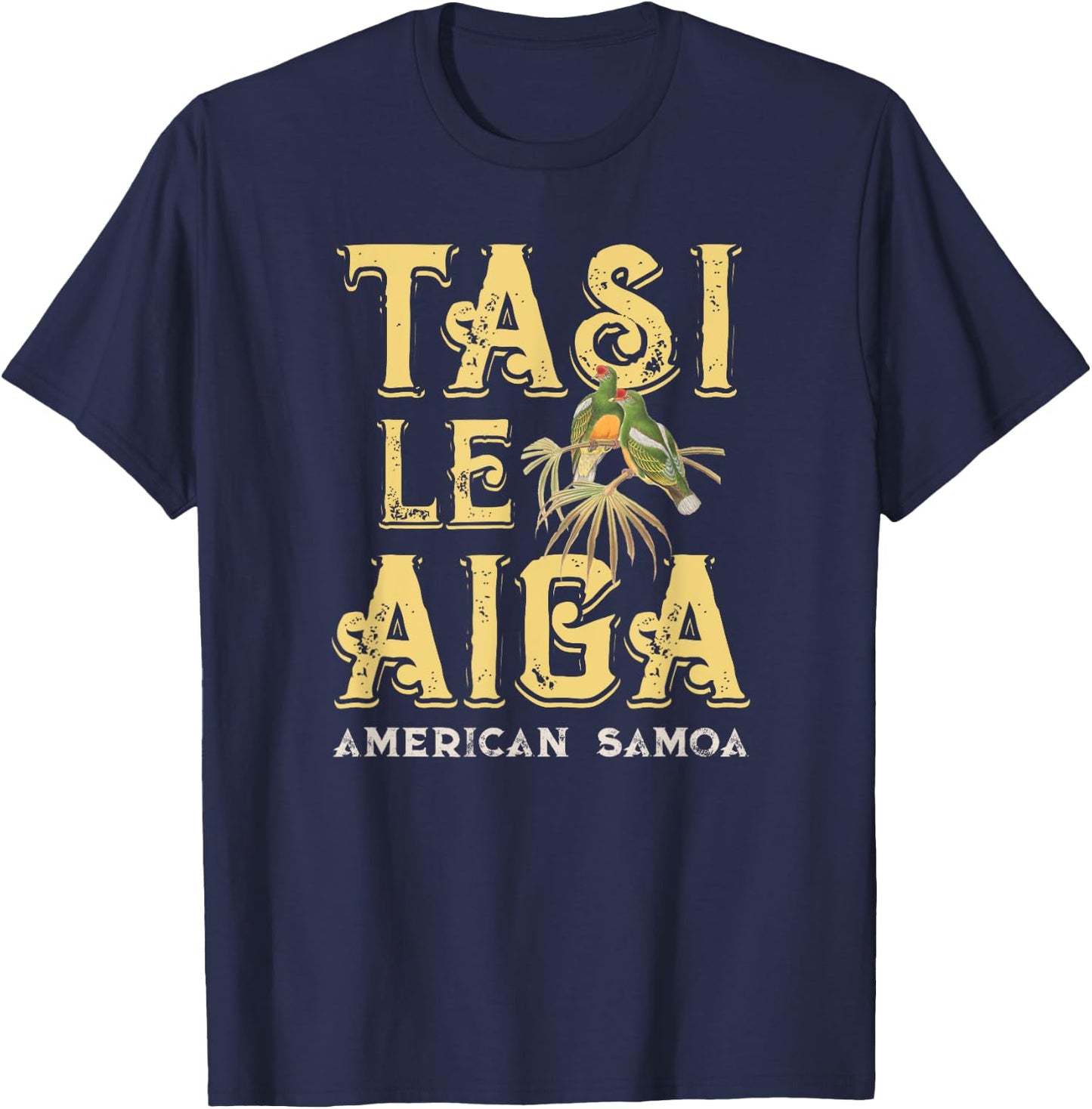 American Samoa Tasi Le Aiga One Family Pacific Islands Pride T-Shirt - T-Shirt | Navy