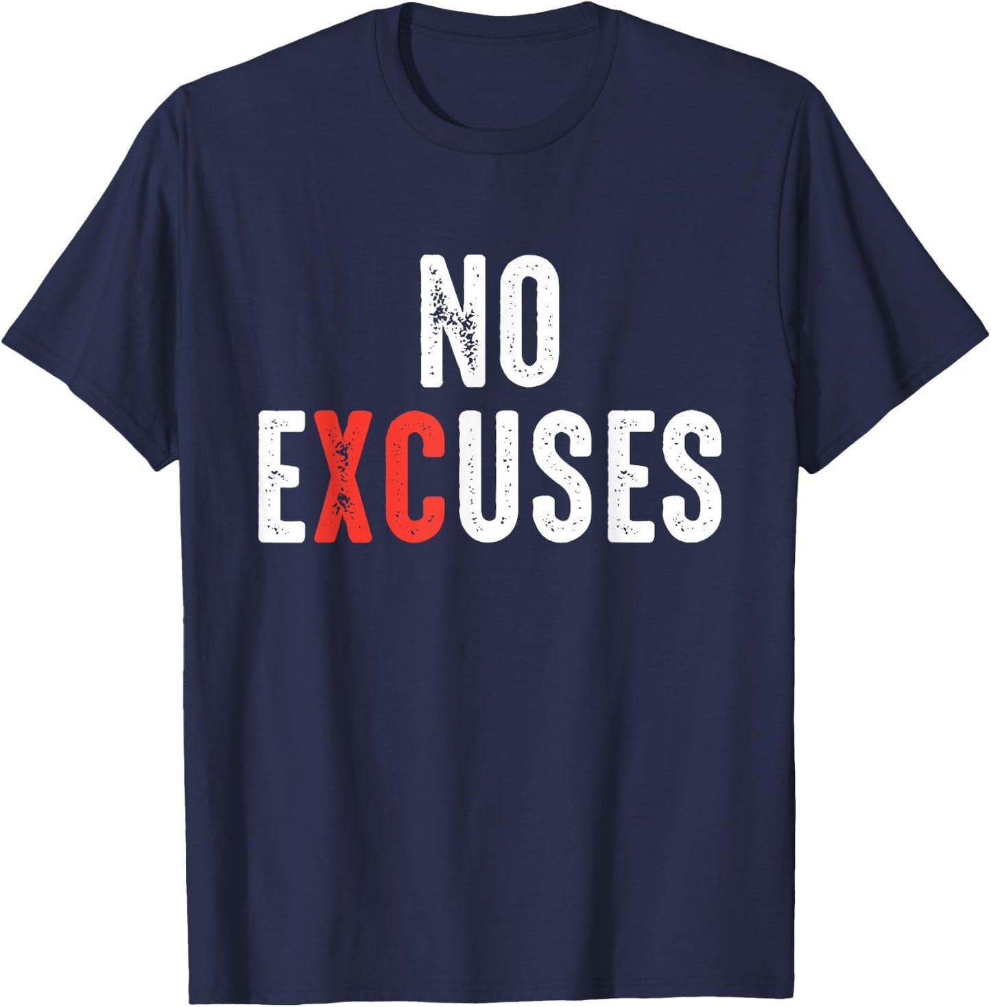 Cross Country Track Running for Vintage XC Runner No Excuses T-Shirt - T-Shirt | Navy