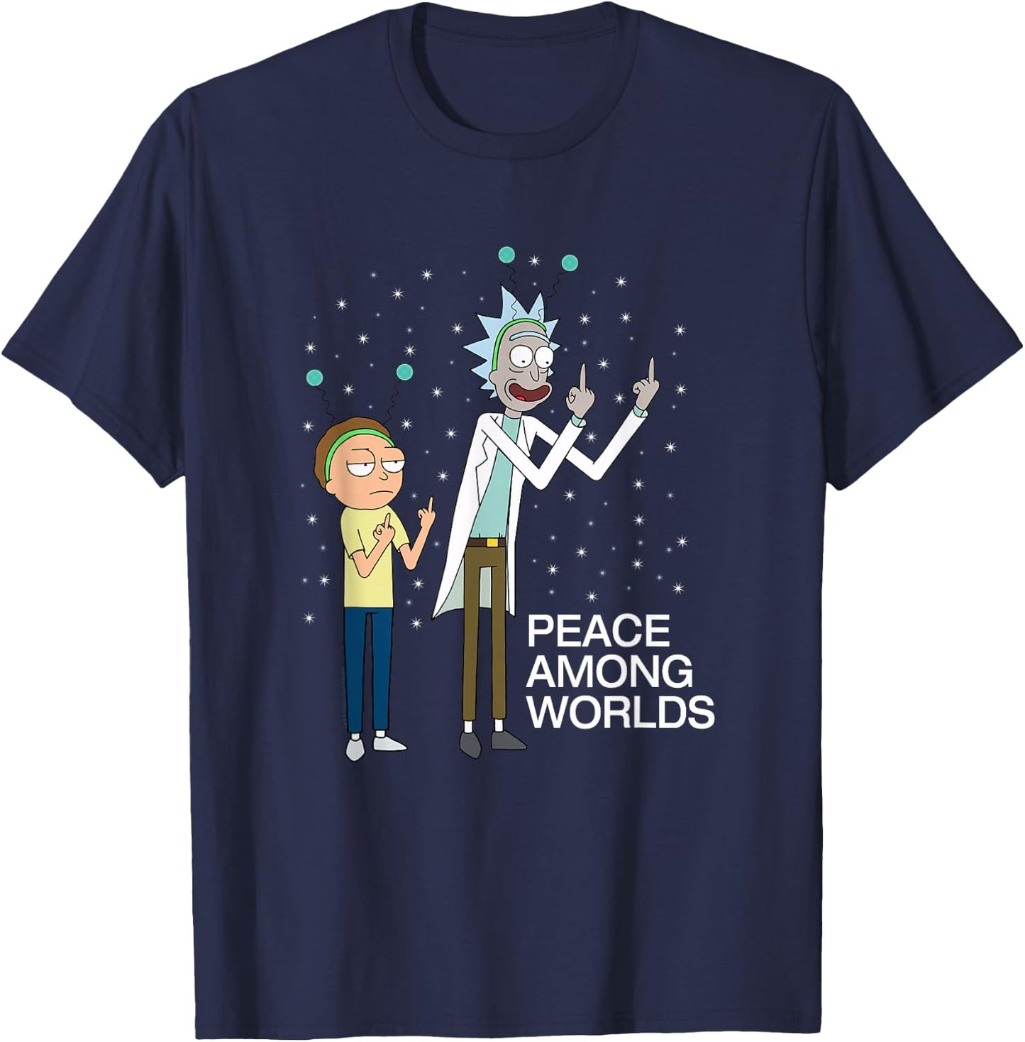 Rick and Morty Peace Among Worlds T-Shirt - T-Shirt | Navy