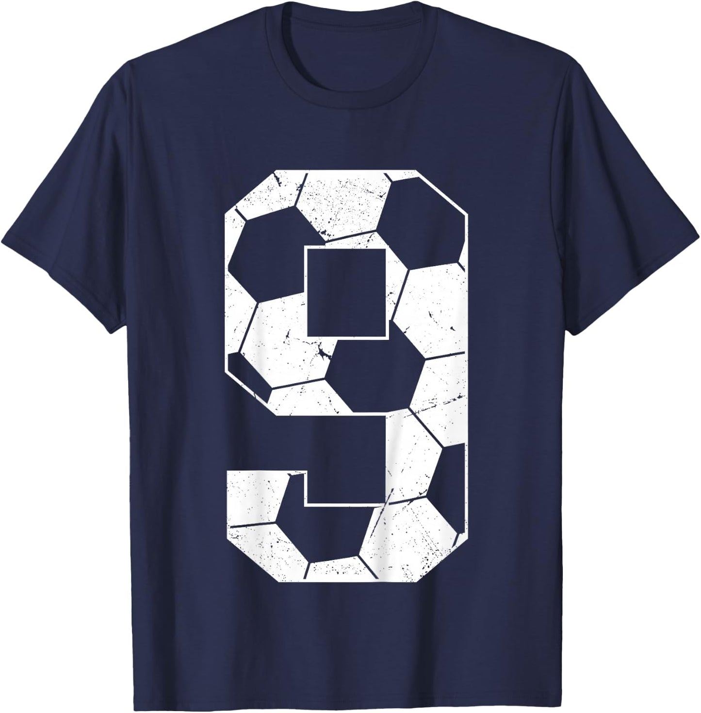 Kids 9th Birthday Boy Soccer Player Football 9 Years Old T-Shirt - T-Shirt | Navy