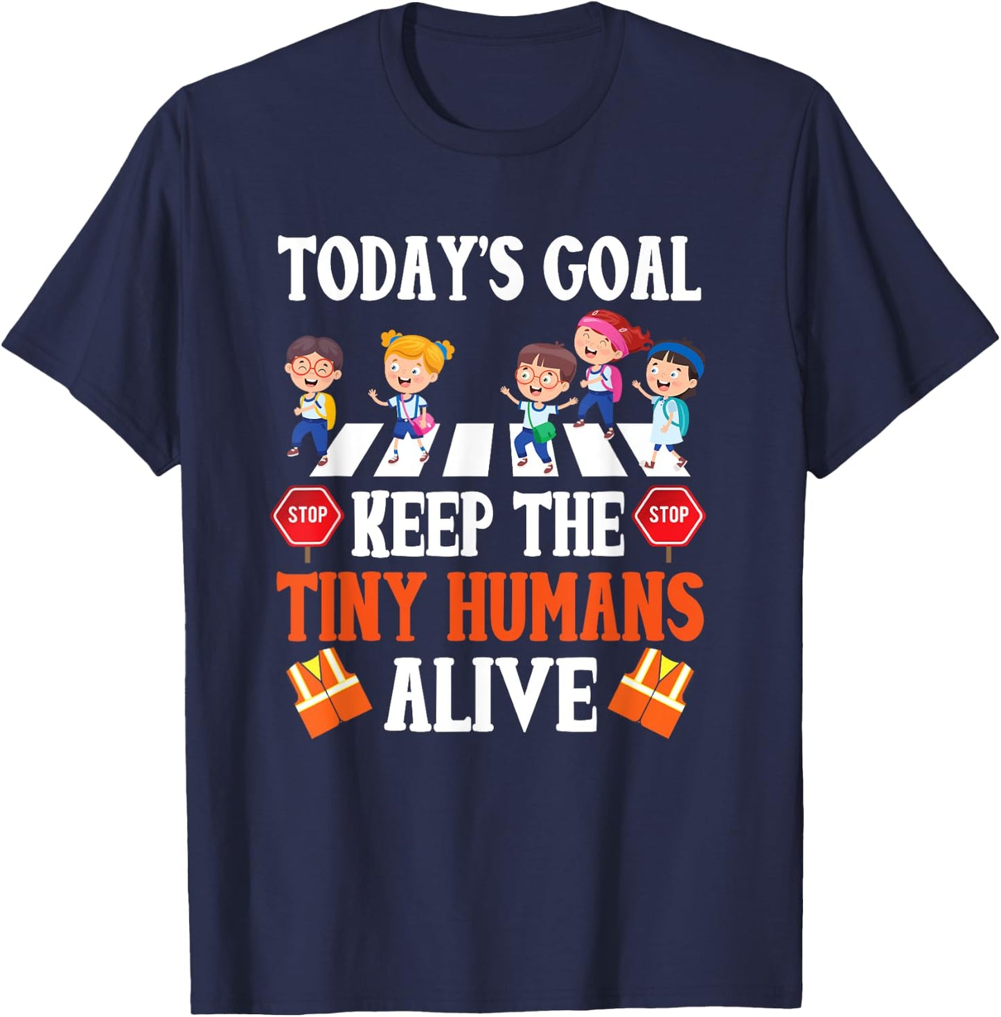 School Crossing Guard T-Shirt - T-Shirt | Navy