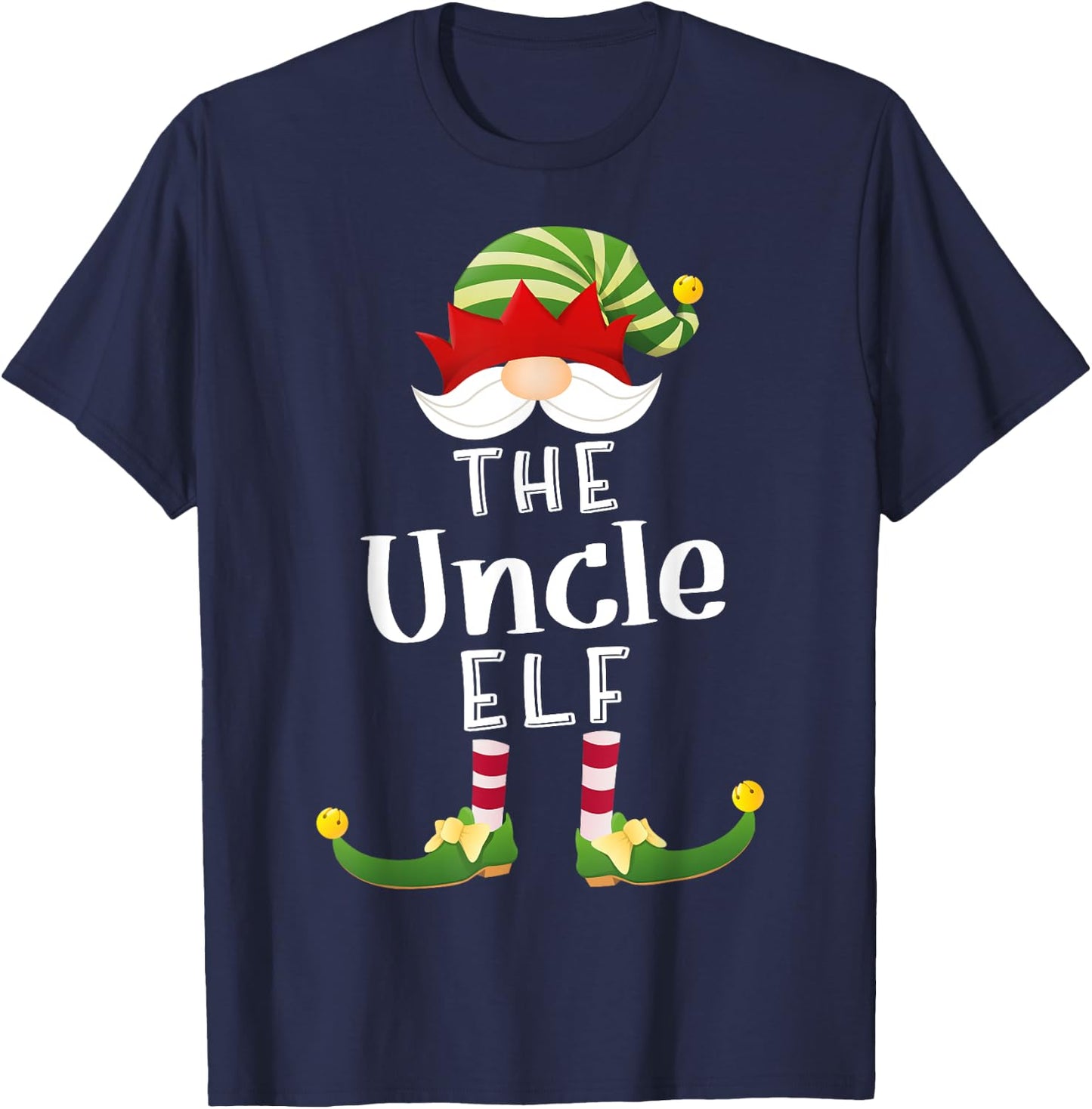 Uncle Elf Group Christmas Funny Pajama Party T-Shirt - T-Shirt | Navy