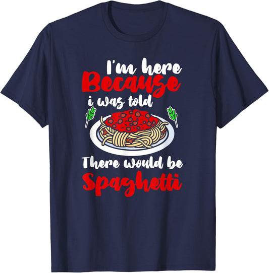 Funny spaghetti noodles macaroni Italian T-Shirt - T-Shirt | Navy