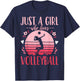 Volleyball Just a Girl Who Loves Volleyball Retro T-Shirt - T-Shirt | Navy