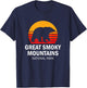Vintage Great Smoky Mountains National Park Bear T-Shirt - T-Shirt | Navy