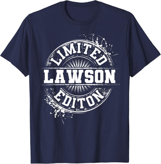 LAWSON Funny Surname Family Tree Birthday Reunion Gift T-Shirt - T-Shirt | Navy