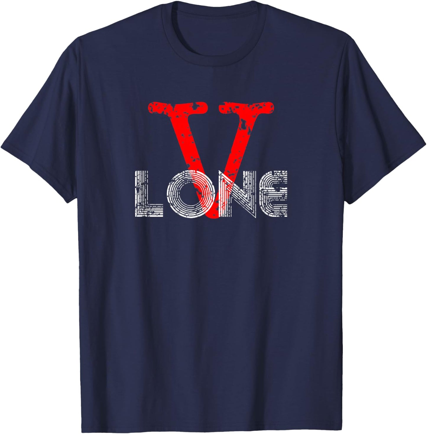 Big RED V Lone Friends T-Shirt - T-Shirt | Navy