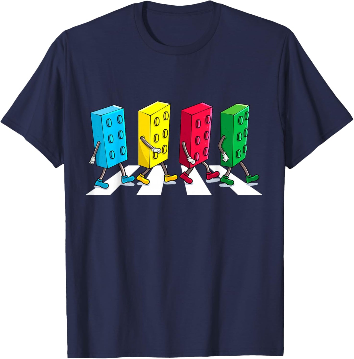 Master Builder Building Bricks Block Party Brick Boys Kids T-Shirt - T-Shirt | Navy