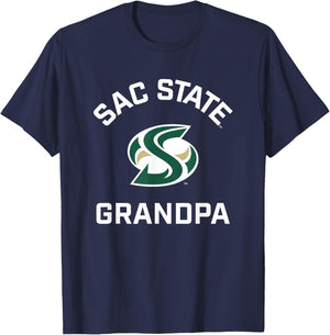 Sacramento State CSUS Hornets Arched Grandpa T-Shirt - T-Shirt | Navy