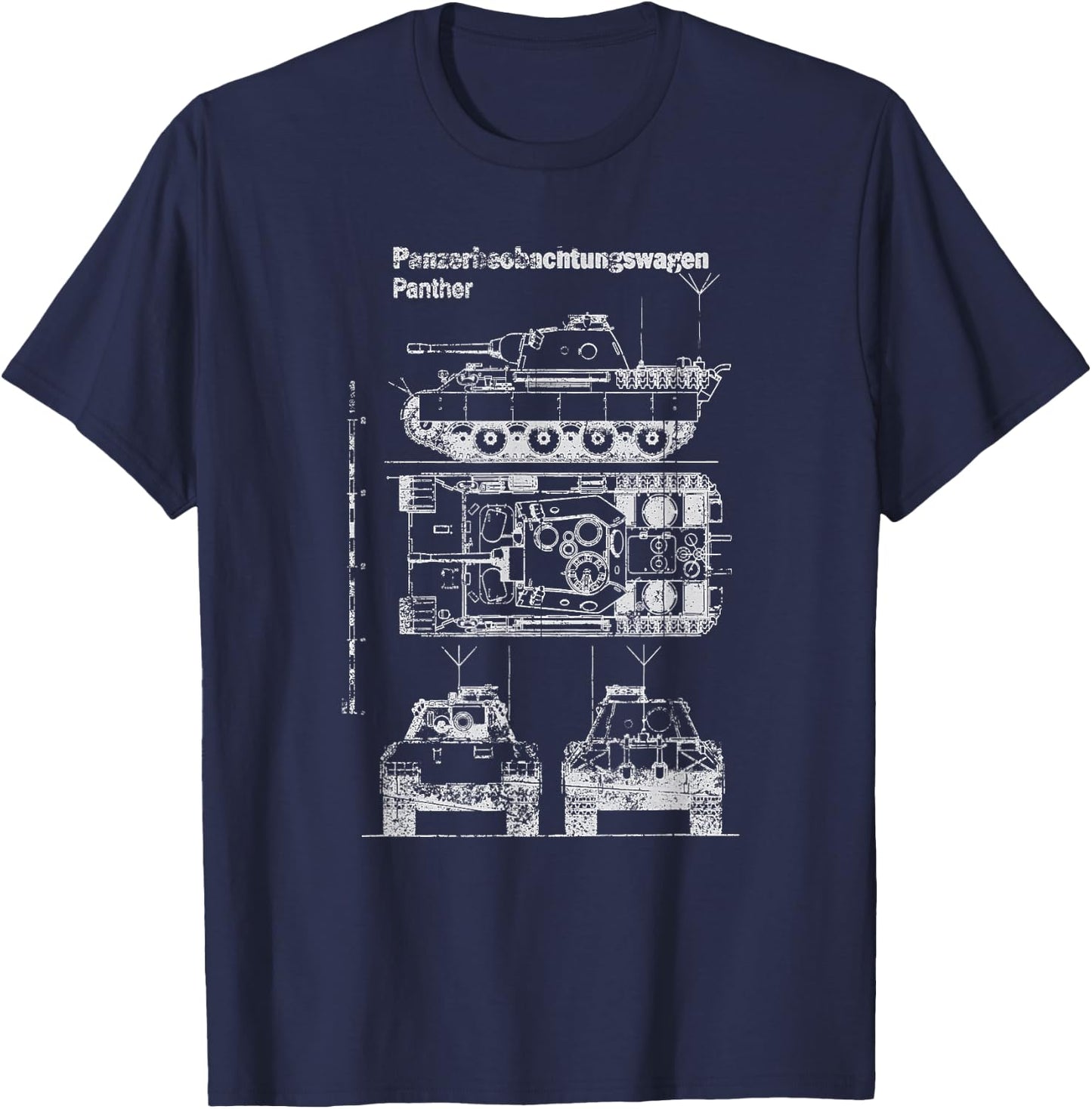 1942 German Panzer Panther Tank WWII Sd.Kfz. 171 T-Shirt - T-Shirt | Navy