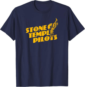 Stone Temple Pilots - Tire Wings Logo T-Shirt - T-Shirt | Navy