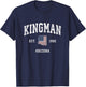 Kingman Arizona AZ Vintage American Flag Sports Design T-Shirt - T-Shirt | Navy
