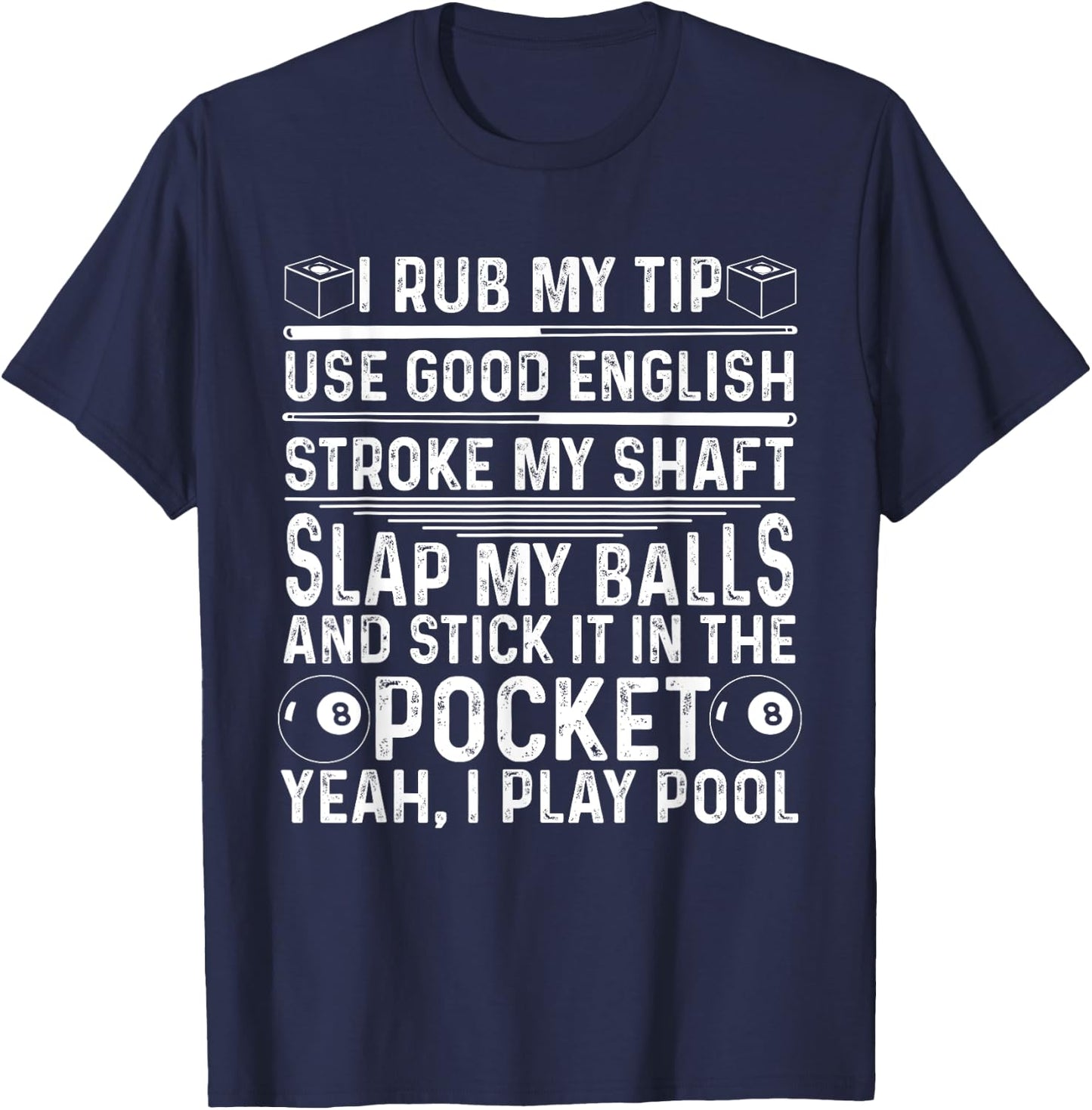 Funny Pool Player Billiard Gift Women Game Lovers T-Shirt - T-Shirt | Navy