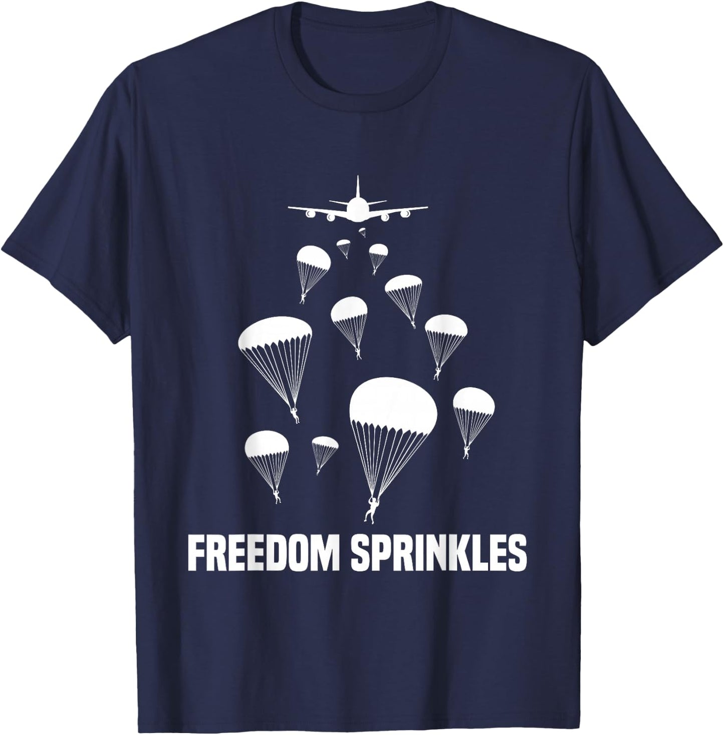 Paratrooper Freedom Sprinkles 82nd 101st Airborne T-Shirt - T-Shirt | Navy
