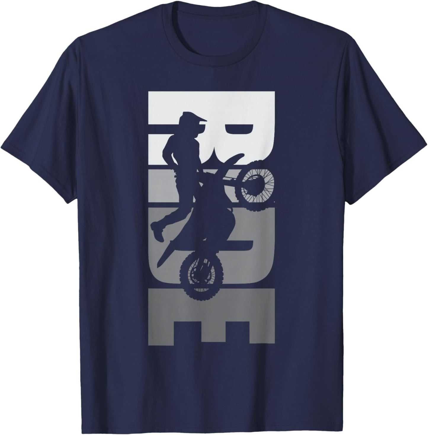 Ride: Dirt Bike Motocross Motorbike MX Off-Road Life Passion T-Shirt - T-Shirt | Navy
